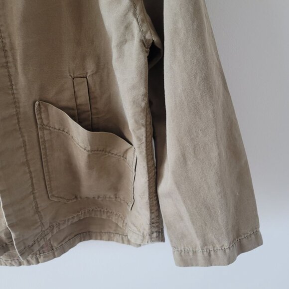 Tan Workwear Jacket Loose Style by Homespun, Medium Petite - Picture 7 of 12